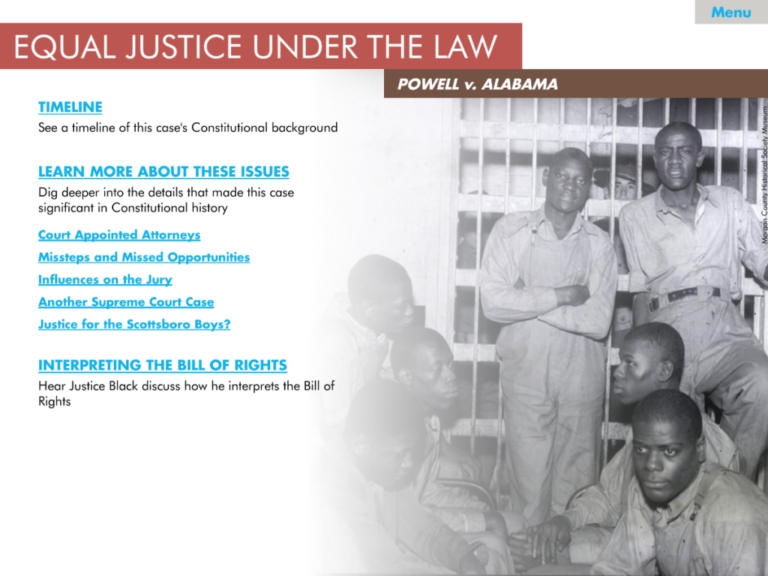 Each app allowed visitors to dig deeper into the legal precedents and consequences of that given case.