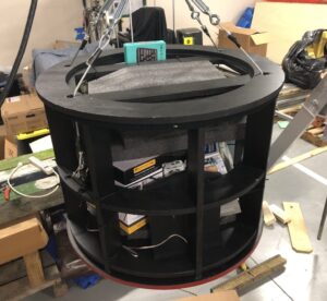 We packed all the electronics into the cage for shipping