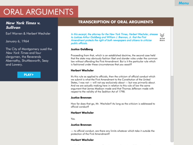 Listen to oral arguments made before the Supreme Court