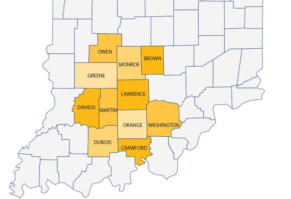 Indiana Uplands counties